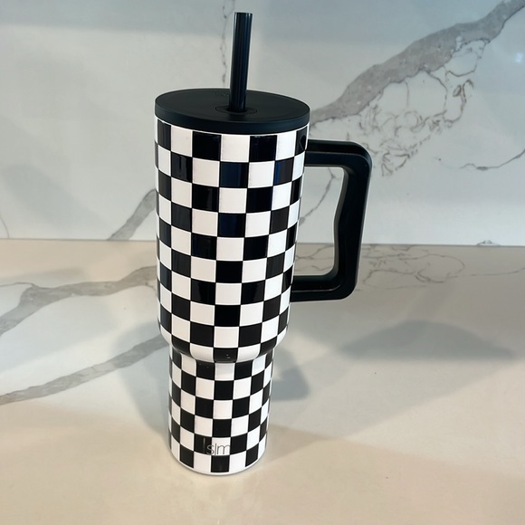 Simple Modern - Black & White Checkmate - 40oz Trek Tumbler - NWT! - Picture 3 of 11